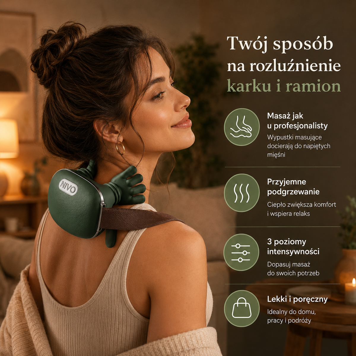 Nivo™– Masażer karku z podgrzewaniem