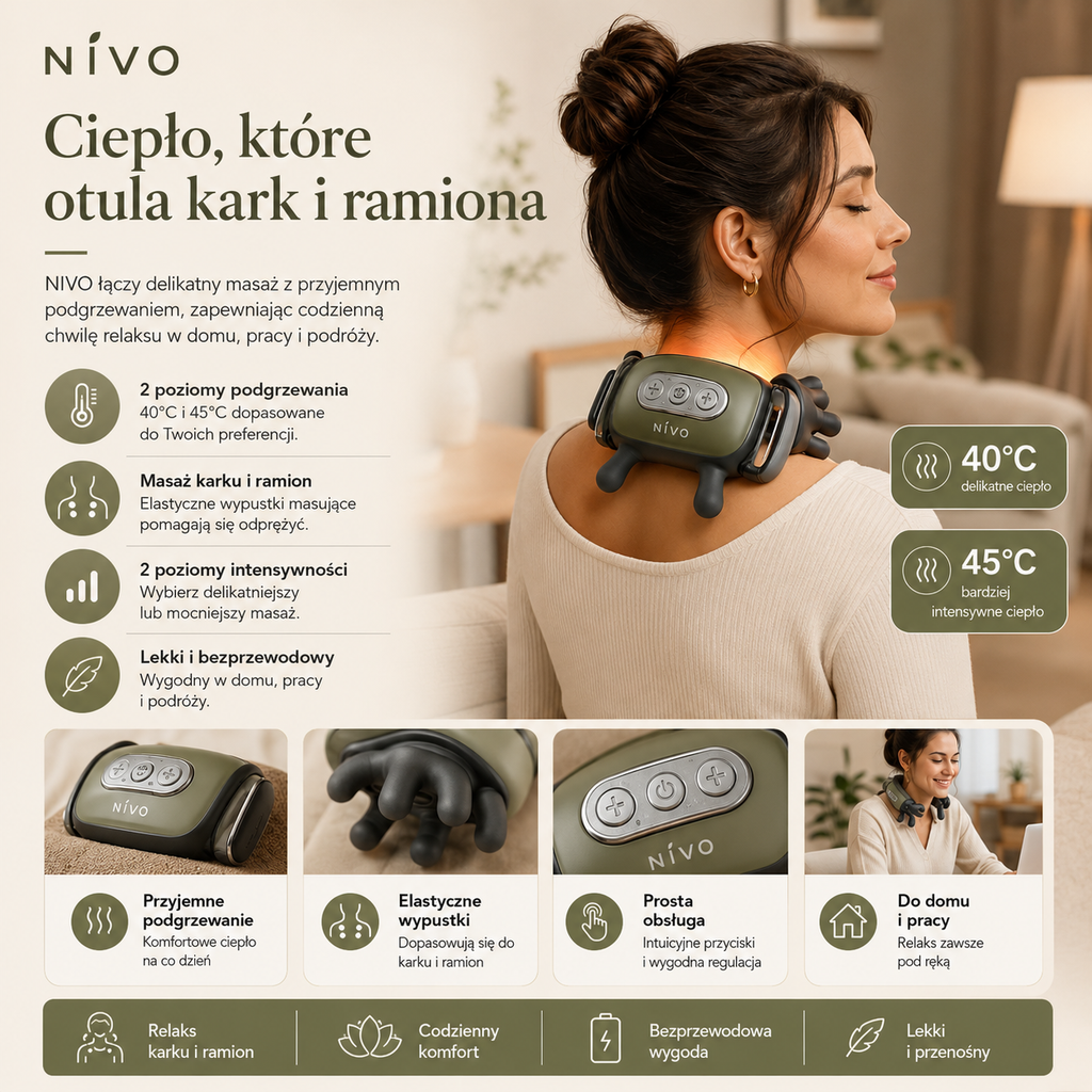 Nivo™– Masażer karku z podgrzewaniem