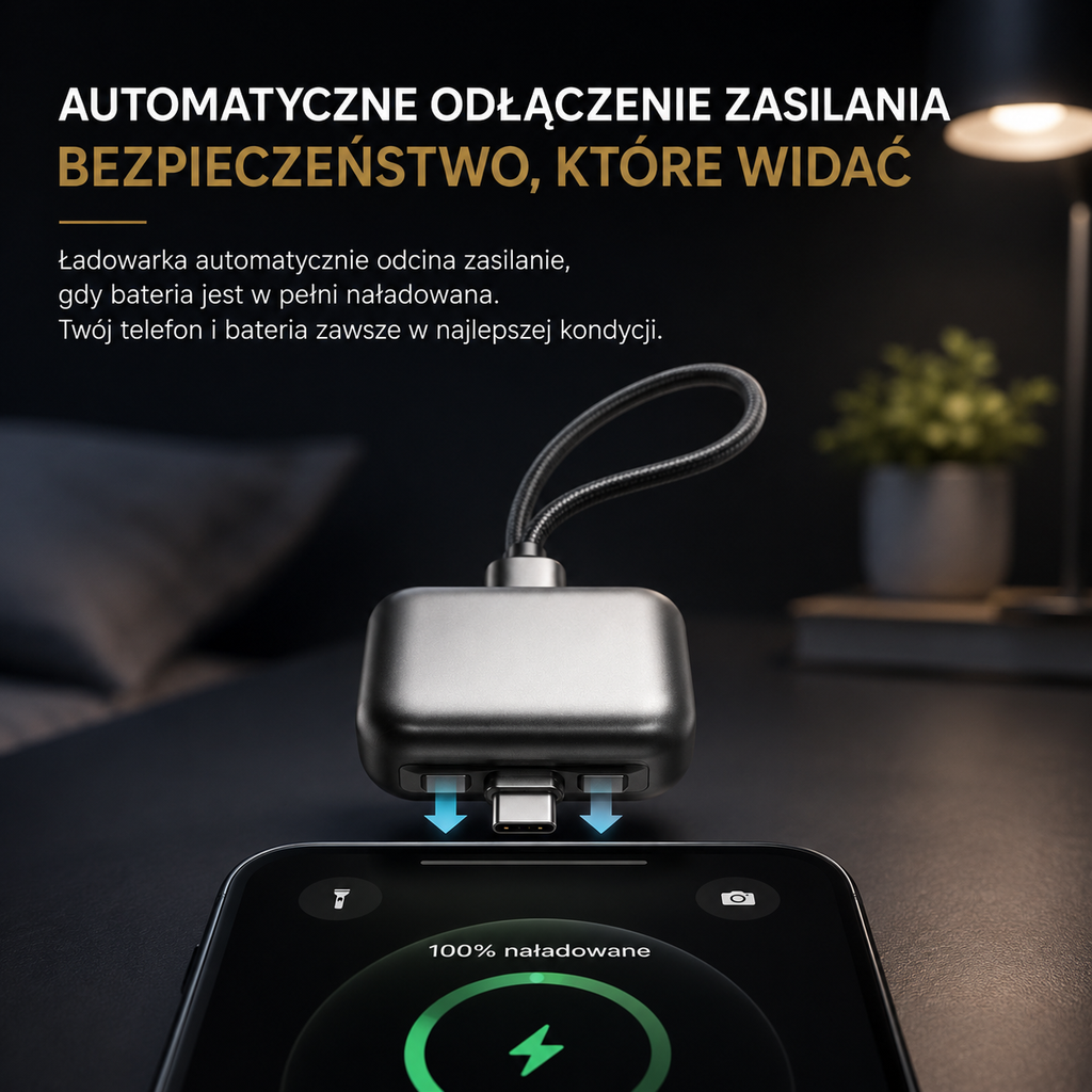 Inteligentna Ładowarka Auto Stop – Chroń baterię swojego telefonu